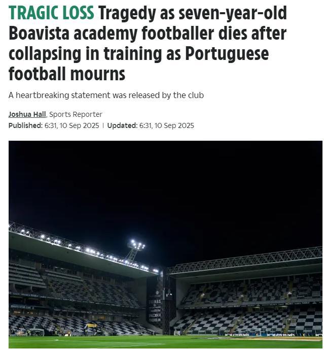 开云-R.I.P.博阿维斯塔一青训小球员训练时心肺骤停不幸去世，年仅7岁